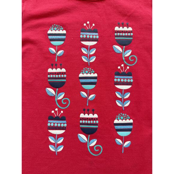 Hanna Andersson Sugar Glitter Art Tee Size 6-7 - Picture 2 of 4